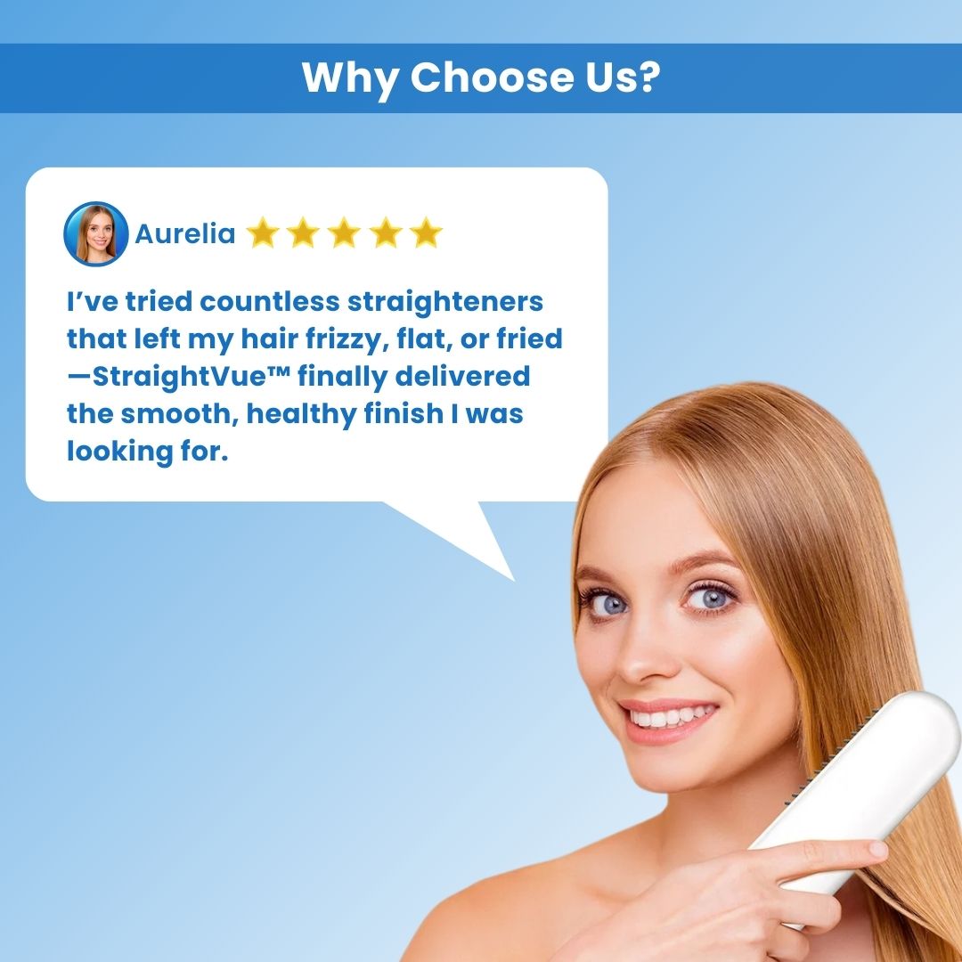 StraightVue™ - Cordless Hair Straightener Brush