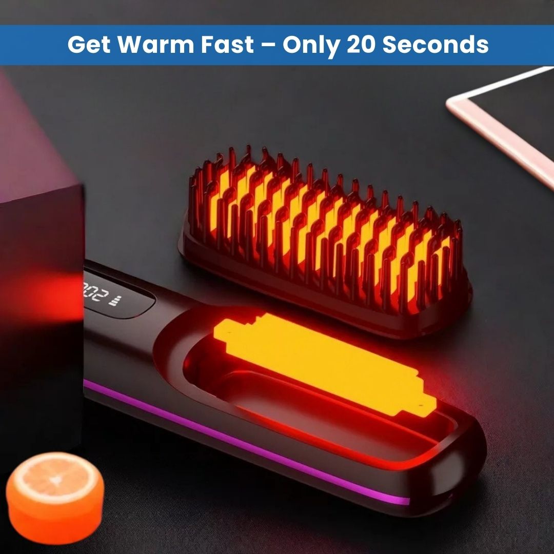 StraightVue™ - Cordless Hair Straightener Brush