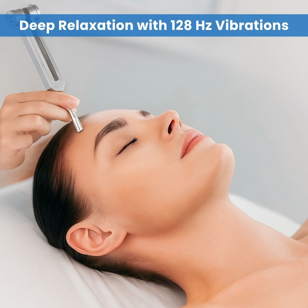 128 Hz Tuning Fork Set Weighted Bio-Acoustic Tuning Fork for Healing Chakra,Sound Therapy,Reliever Stress