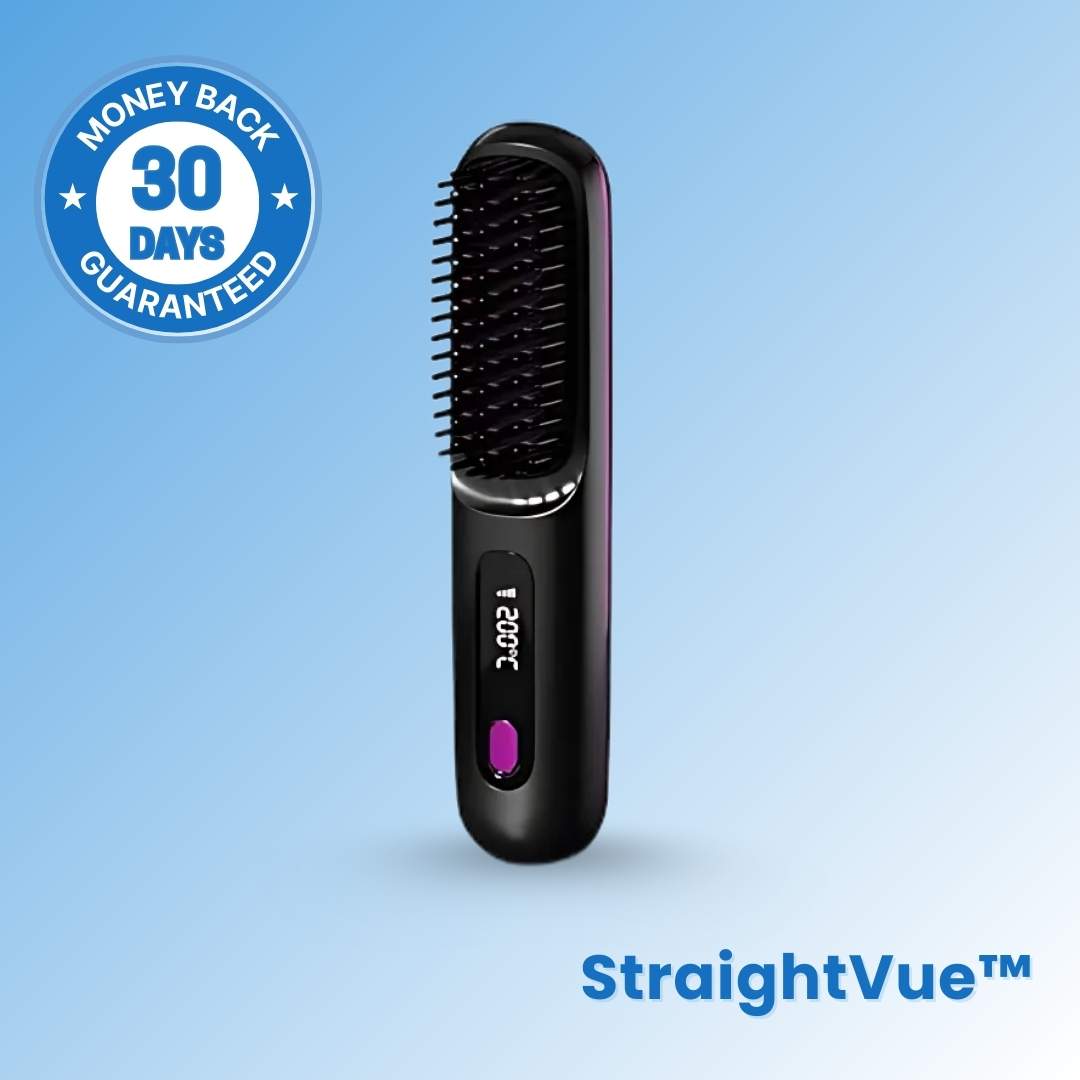 StraightVue™ - Cordless Hair Straightener Brush