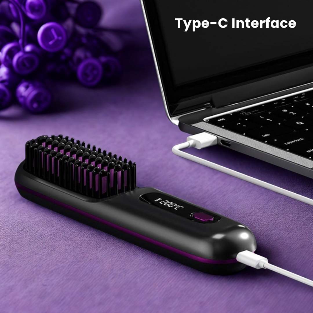 StraightVue™ - Cordless Hair Straightener Brush