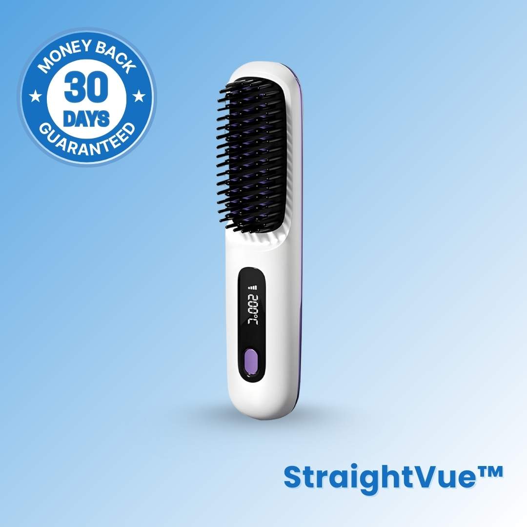 StraightVue™ - Cordless Hair Straightener Brush